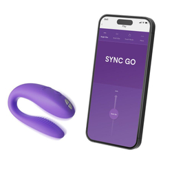 Фиолетовый вибромассажер для пар We-Vibe Sync Go