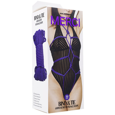 2404-66 BX DJ / Верёвка для связывания и фиксации MERCI BIND &amp TIE, 15,24 м, фиолетовая