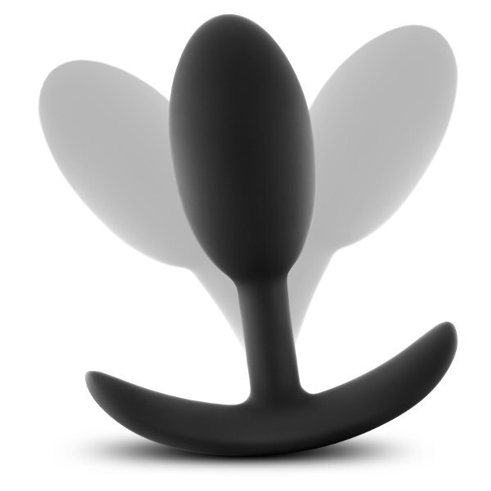 Черная анальная пробка Silicone Vibra Slim Plug Medium - 10,2 см.