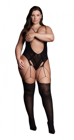 Эффектный боди-комбинезон Elara VII Bodystocking with Open Cups