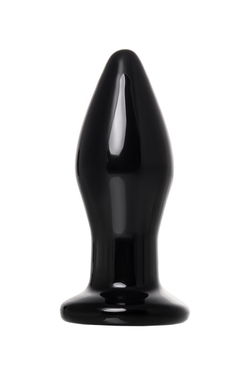 Черная стеклянная вибровтулка - 10,5 см.