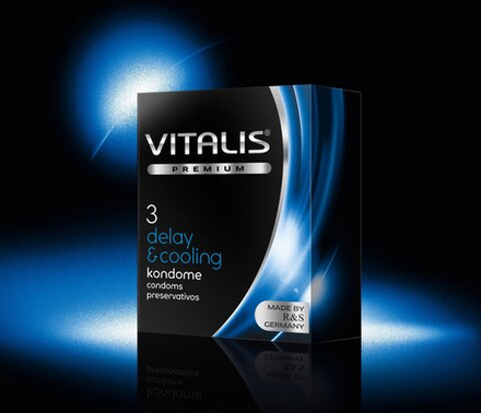 Презервативы Vitalis Premium №3 Delay & Cooling, 3 шт.