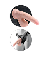 Фаллоимитатор с подвижной мошонкой King Cock Plus 9"Triple DensityCock Pipedream 573221PD