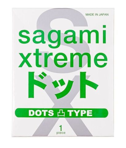 Презерватив Sagami Xtreme Type-E с точками - 1 шт.