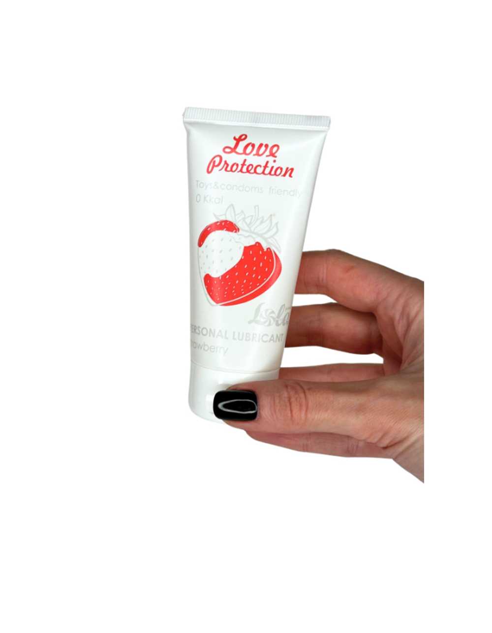 Смазка на водной основе Love Protection с ароматом клубники