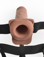 Страпон с Вибрацией 7" HOLLOW STRAP ON Tan 339122PD