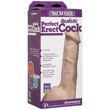 Реалистичная насадка. Харнесс Vac-U-Lock™ - 7 Realistic Perfect Erect Cock - Van