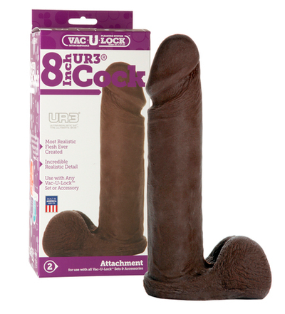 Насадка реалистик №8 для Харнесс, UR3 Vac-U-Lock™ - 8 ULTRASKYN™ Cock - Choco