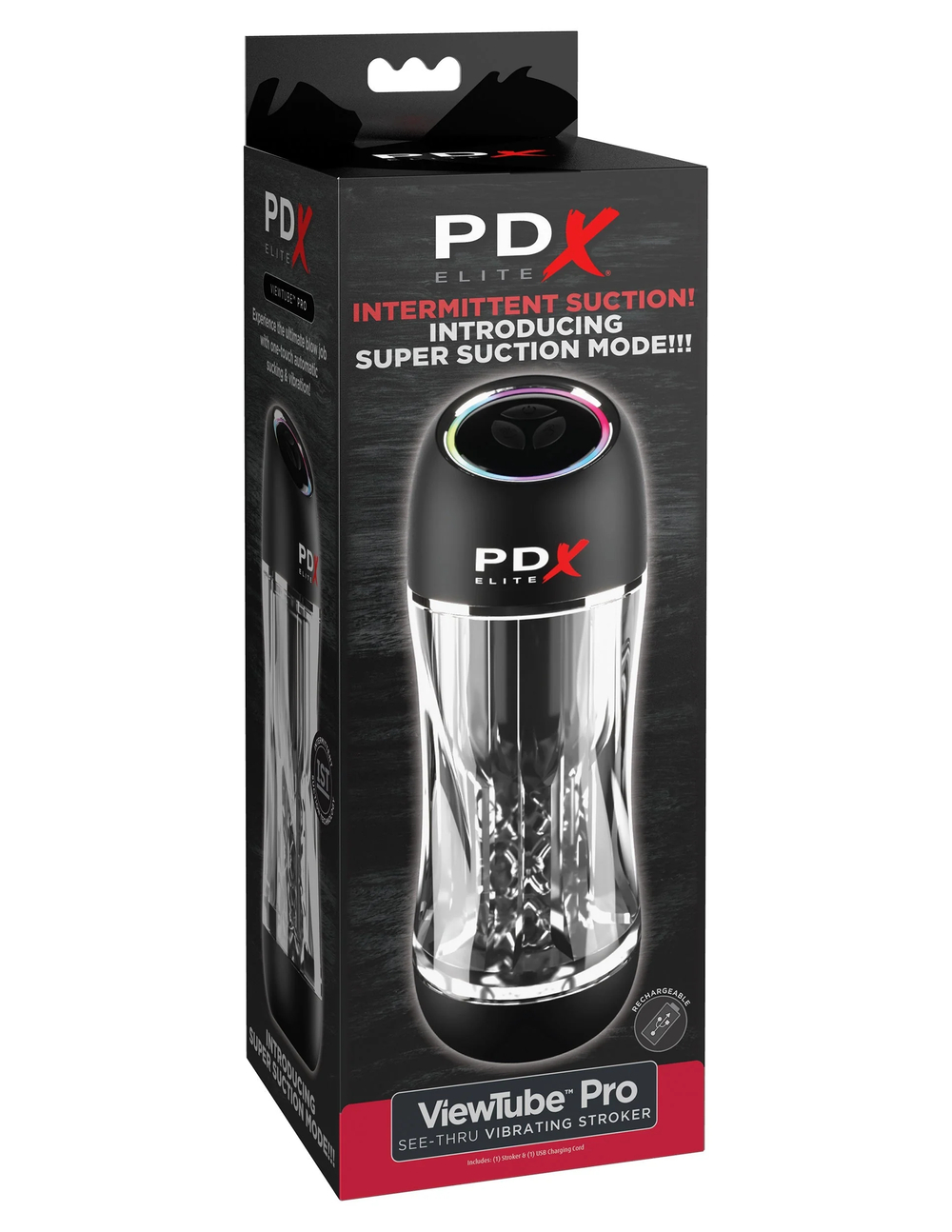 Мастурбатор с вибрацией PDX Elite ViewTube Pro Pipedream RD545PD