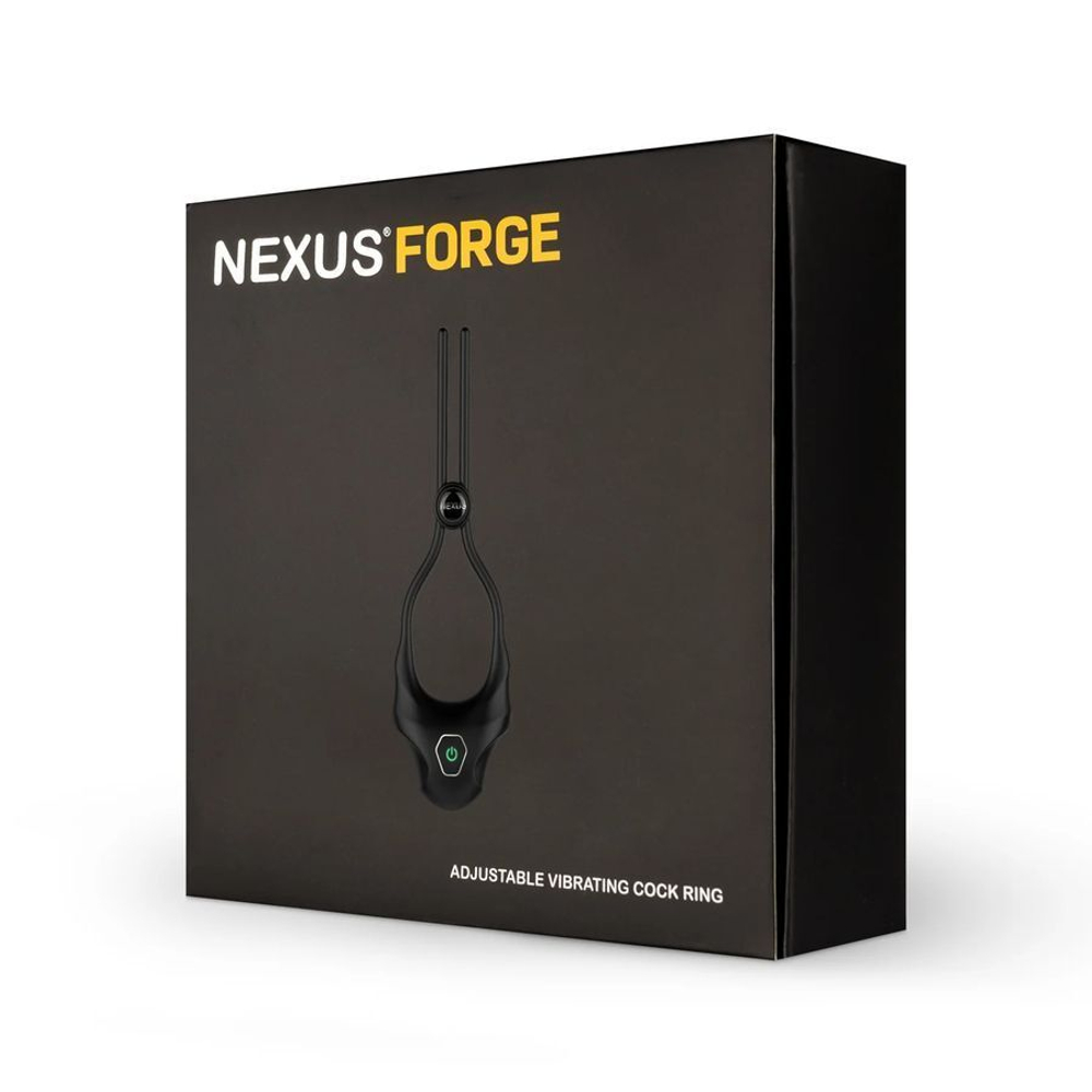 Черное эрекционное лассо с вибрацией Nexus Forge